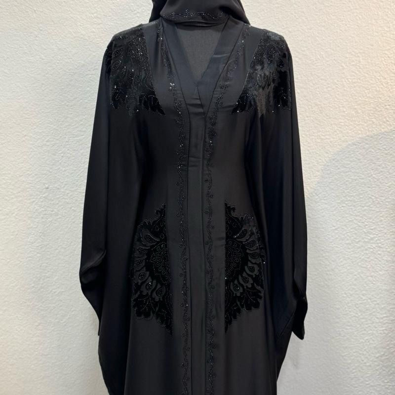 Classic Beaded Modest Abaya